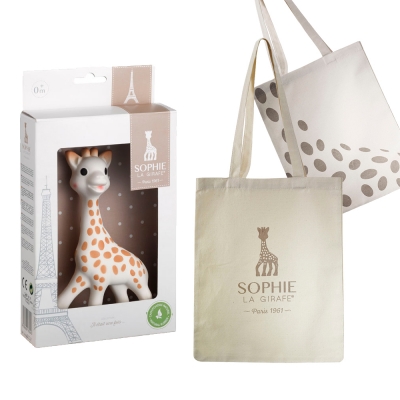 Софи жирафчето в сет с текстилна торбичка