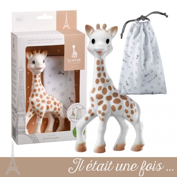 Софи жирафчето с памучна торбичка за съхранение
