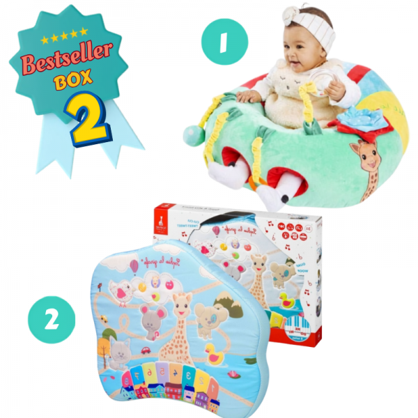 Bestseller BOX 2 - Удобен бебешки пуф + Музикална дъска "Touch & Play"