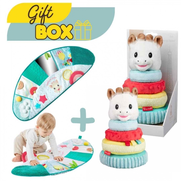 Gift Box : Бебешки йога матрак + Плюшена пирамида