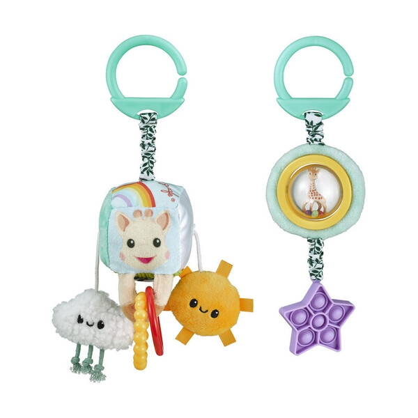 Жирафчето Софи: Сет от 2 играчки за закачане с активности