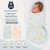 BlissSnug x Жирафчето Софи: Сет от 2 антистрес пелени за повиване Ciel (0-3 месеца)